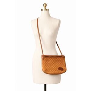 Vintage Carlos Falchi Woven Leather Crossbody Bag Made in USA